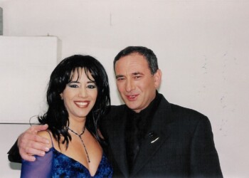 עם דבל'ה גליקמן, 1999 עפרה חזה עם דבל'ה גליקמן, 1999