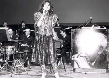 עפרה חזה בטקס לציון 100 שנים להולדת בן גוריון, 1987