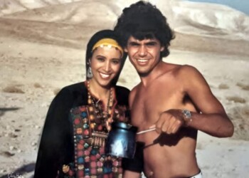 עפרה חזה בצילומי הקלטת "פנטזיה", 1986