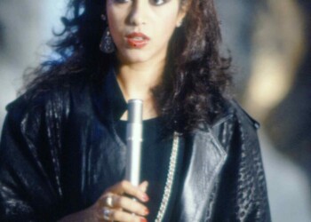 עפרה חזה בצילומי הקלטת "פנטזיה", 1986