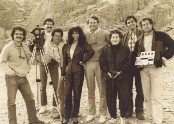 עפרה חזה בצילומי הקלטת "פנטזיה", 1986